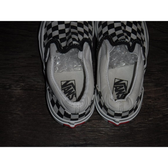 Vans Kids Classic Slip On Checkerboard Shoes Size 1 US Black White - Picture 5 of 10